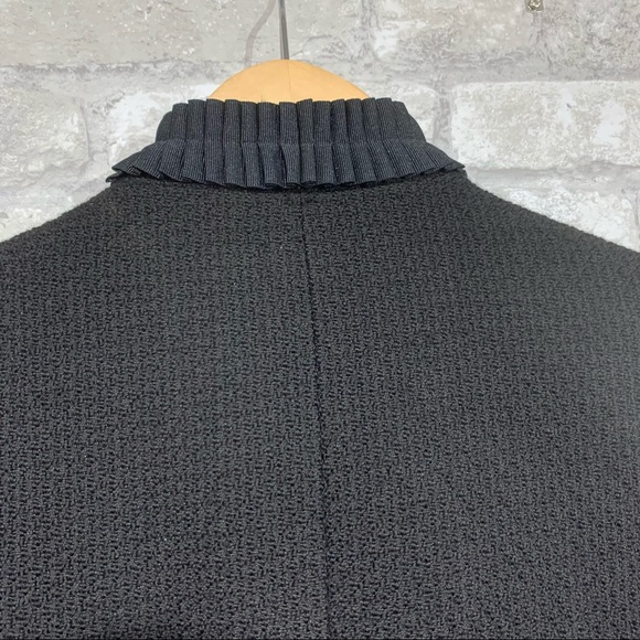 J. CREW WOOL BLEND BLAZER WITH RIBBON TRIM. HOOK AND LOOP CLOSURE. CUFF DETAIL. - Picture 6 of 11